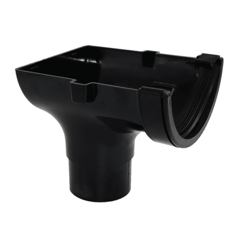112mm Half Round Gutter Stopend Outlet