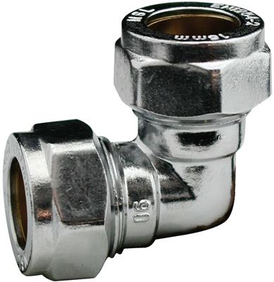 CHROME COMPRESSION 15mm ELBOWS