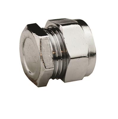 CHROME COMPRESSION 15mm STOP ENDS