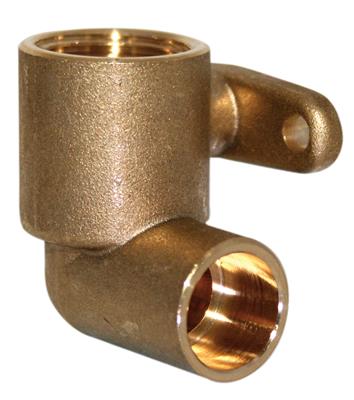 Endfeed 15mm x 1/2" Side Entry Wall Plate Elbow